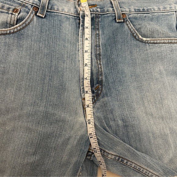 Levis 550 Relaxed Fit Tapered Leg 34x34 100% Cotton Light Wash Denim Jeans Zip - Picture 6 of 8